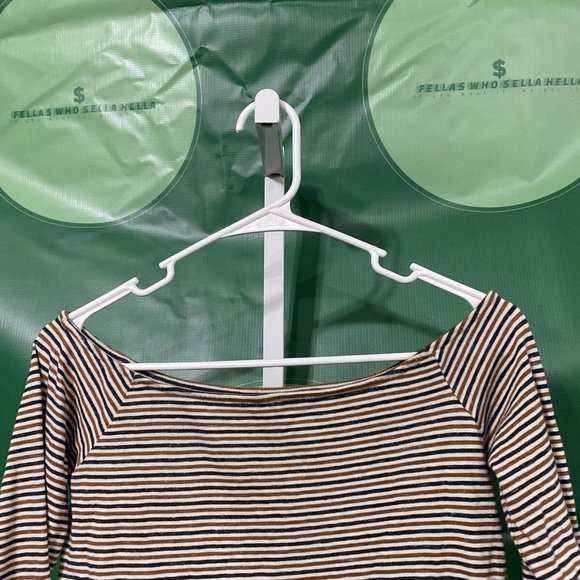 Whistles Multicolor Horizontal Striped Women’s Size US 8 Blouse  - Used w/ Stain - Picture 6 of 9